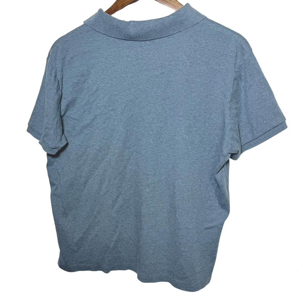 Polo Ralph Lauren Mens Custom Slim Fit Cotton Jersey Polo Shirt Blue Heather LG